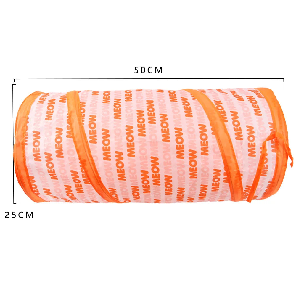 Cat Tunnel Tube Kitty Bored Pet Toys Peek Hole Toy