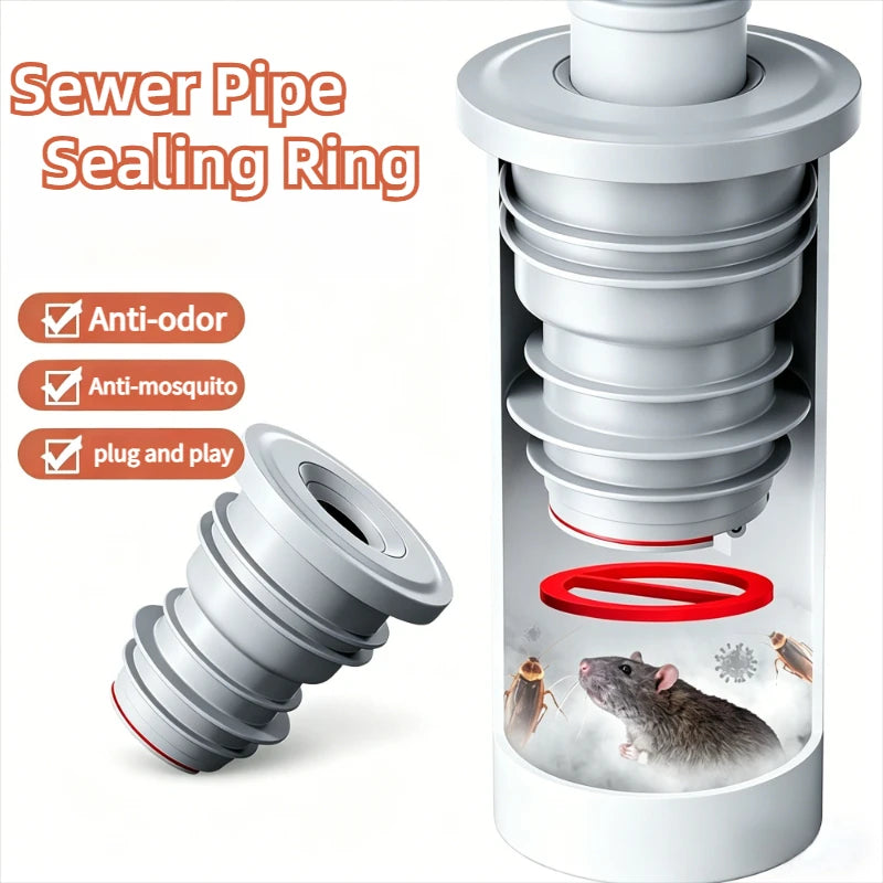 Sink Plug Sewer Pipe Sealing Ring Water Plug Floor Drain Shower Stopper Bathroom Accessories 70-75mm Silicone Drains Kitchen Peaceful Pleasures Health and Wellness