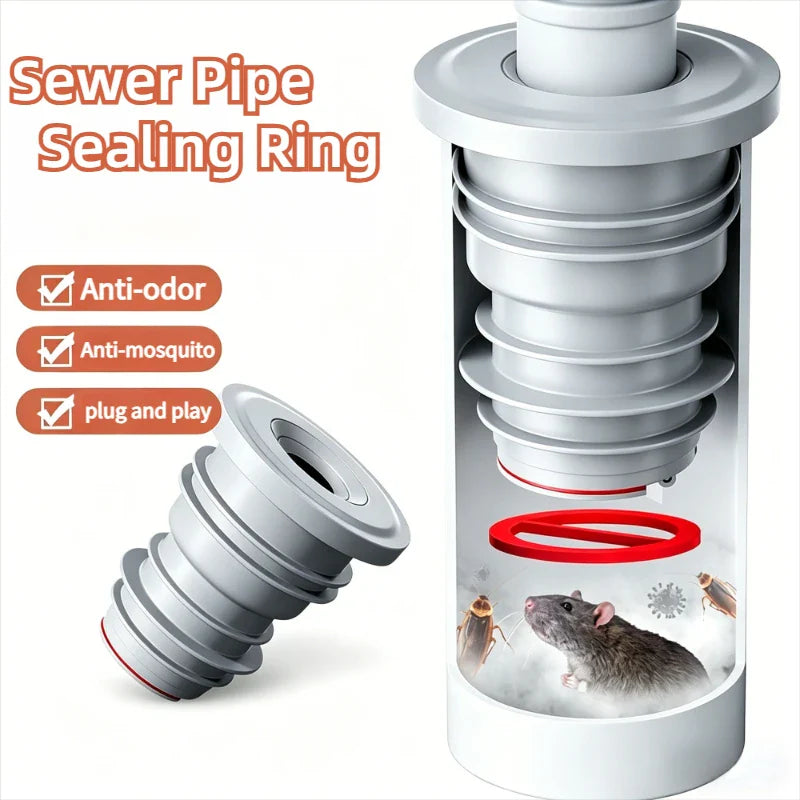 Silicone Sewer Pipe Sealing Ring | Floor Drain Plug 70-75mm