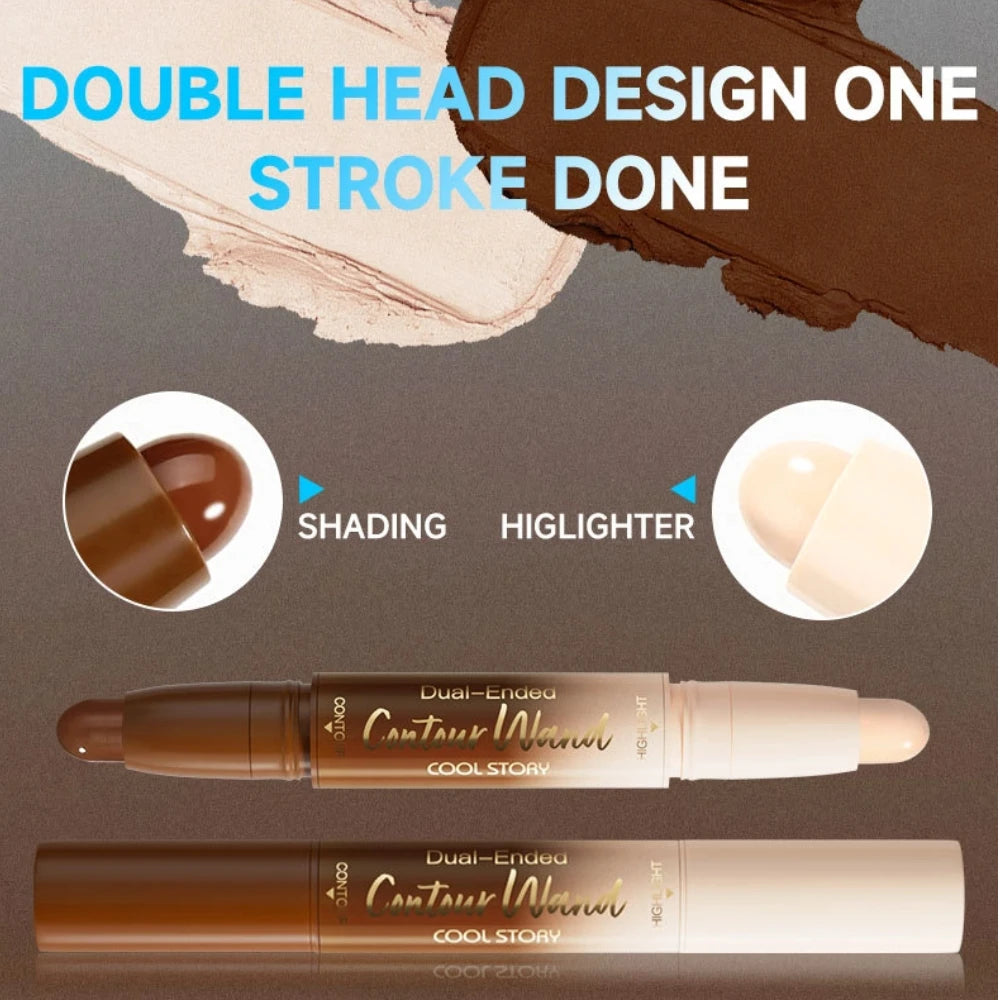 2-in-1 Glitter Highlighter & Contour Stick | Long-Lasting Makeup