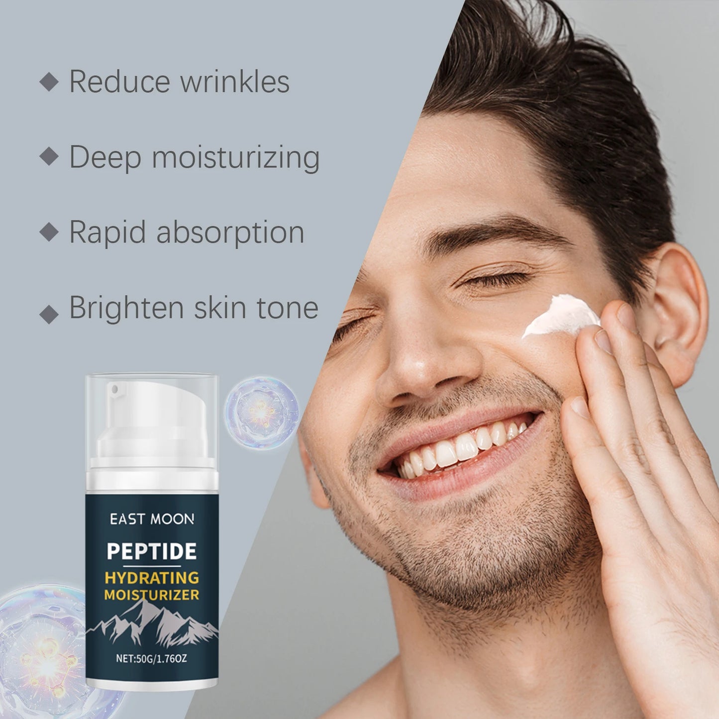 Men Firming Face Cream 50g Hyaluronic Acid Moisturizer For Deep Hydration Anti Wrinkle Care Repair Dry Skin Winter Skincare Peaceful Pleasures Health and Wellness
