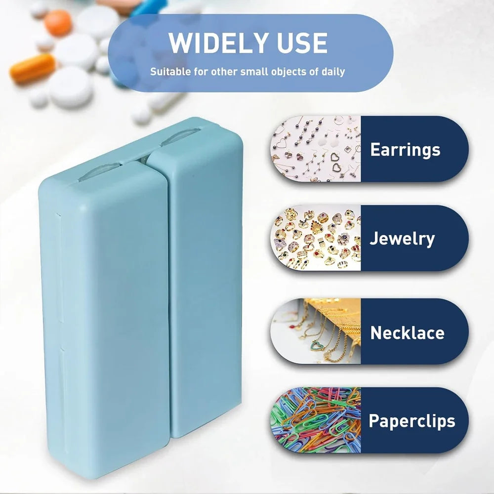 Magnetic Foldable Weekly Pill Organizer,7 Compartments Portable Travel pill Case,Small pill Box for Purse Pocket to Hold Vitamin Peaceful Pleasures Health and Wellness