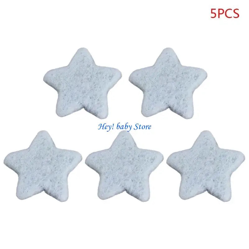 Wool Felt Star Beads Baby Photo Props – 5 Pack, 10 Colors