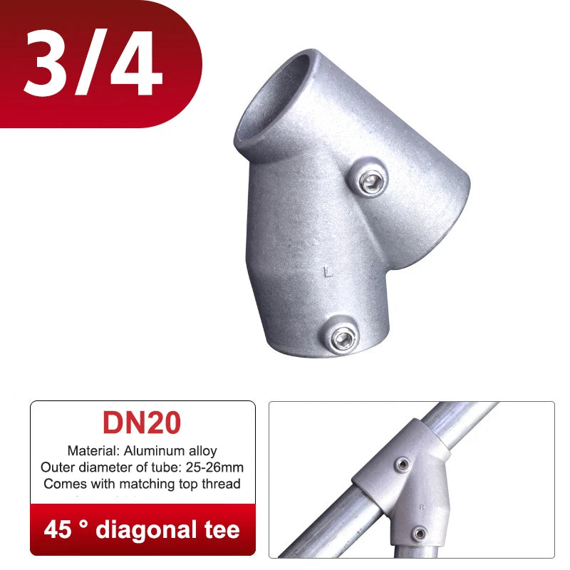 3D Fitting Connection FastenerAluminum Alloy Connector Elbow Tee Base Flat 20/25mm Steel Tube Shelf Parts Peaceful Pleasures Health and Wellness 22