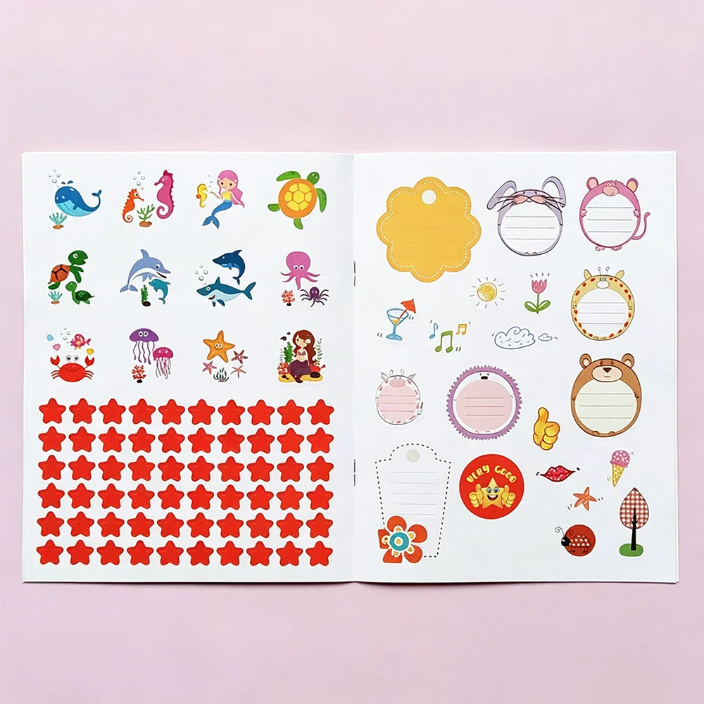 Cartoon Coloring Book Drawing Stickers Stress Relieving Picture Cute