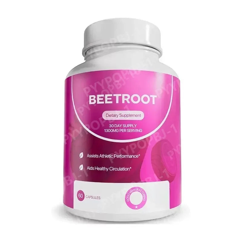 Beet Root Capsules 1300mg | Non-GMO Supplement 60 Caps
