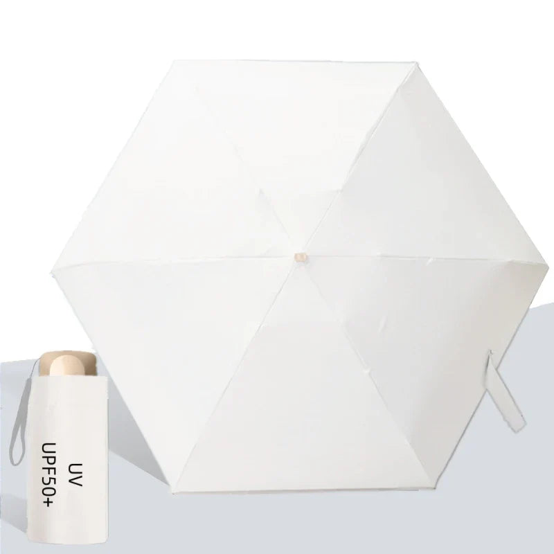 UPF 50+ Mini Pocket Umbrella – UV & Rain Folding Parasol