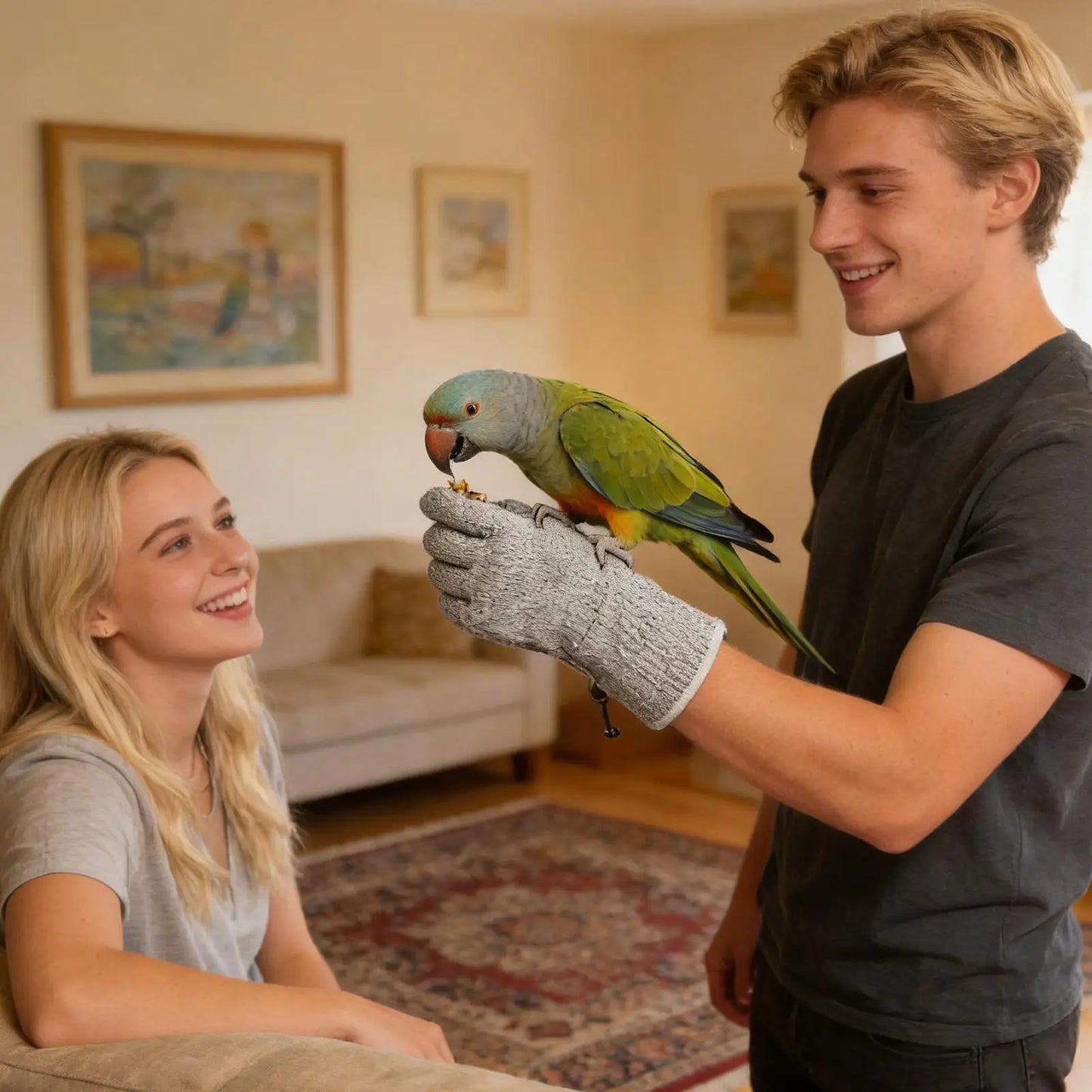 Bite Proof Scratch Resistant Pet Gloves for Cats, Birds & Parrots