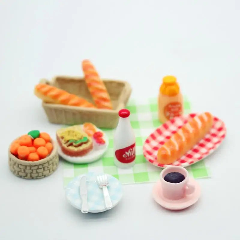 Dollhouse Miniature Breakfast Food Set – Dim Sum Bread Jam