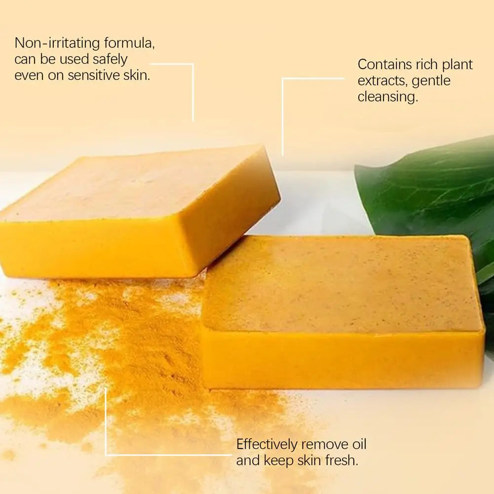 100g Turmeric Soap, Lemon Kojic Acid Soap, Shower And Facial Soap Body Care Face Cleanser Turmeric Soap Body and Face Cleaning Peaceful Pleasures Health and Wellness