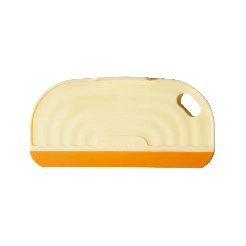 Non-Scratch Soft Silicone Handy Squeegee Kitchen Sink Countertop Squeegee Window Mirror Water Wiper Clean Scraping Film Scraper Peaceful Pleasures Health and Wellness yellow