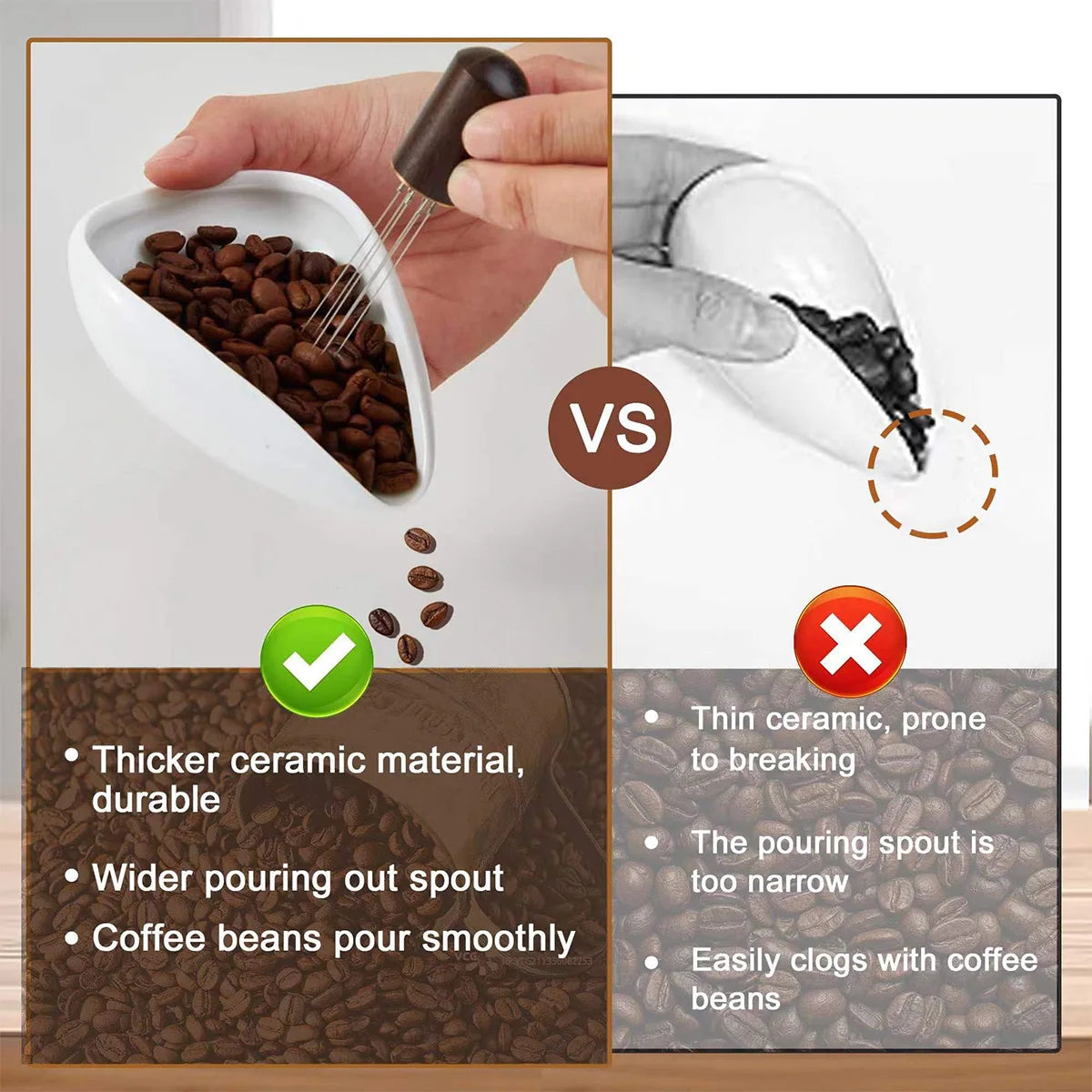 Leeseph Coffee Bean Dosing Cup, Spray Bottle, Coffee Stirrer Set, Ceramic Dosing Vessel Tray Kit, Coffee Lover Gift Peaceful Pleasures Health and Wellness