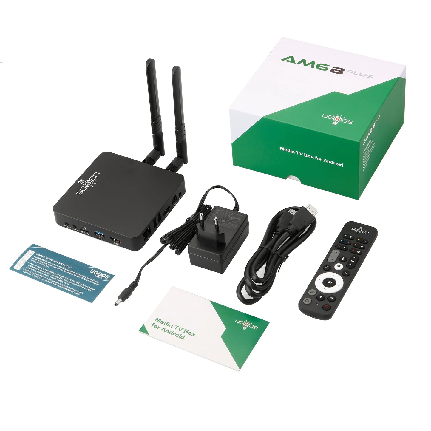 Original UGOOS AM6B PLUS Smart Tv Box Amlogic S922X-J 2.2Ghz Android9.0 4GB 32GB WIFI 6 1000M Set Top Box 4K Media Player Peaceful Pleasures Health and Wellness AM6B Plus UK Plug China Mainland