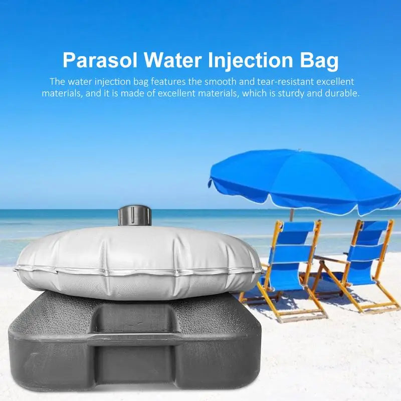 Umbrella Base Round Filling Water Weight Bag Flag Stand Umbrella Filled Holder Parasol Water Injection Bag For Outdoor Leisure Peaceful Pleasures Health and Wellness