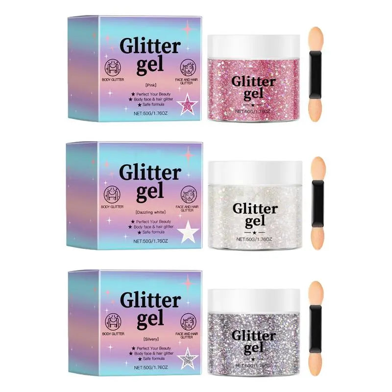Body Glitter Gel – Holographic Face, Eye, Hair & Lip Sparkle