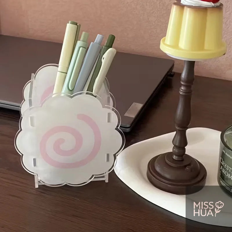 Acrylic Cloud Pen Holder | Large Capacity Desk Organizer
