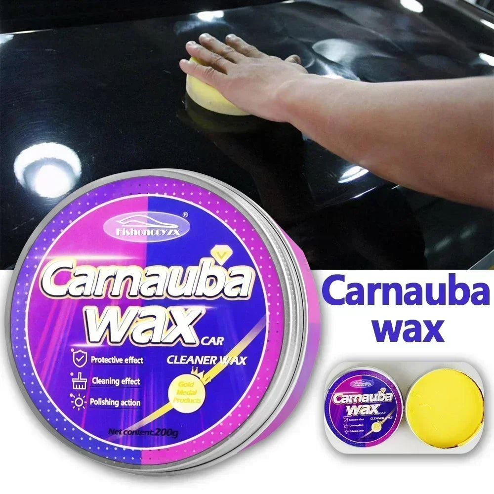 Car Wax Auto Paint Care Carnauba Paste Wax Brazilian Polishing Wax Paste High Gloss Shine Super Hydrophobic Coating Glazing Peaceful Pleasures Health and Wellness