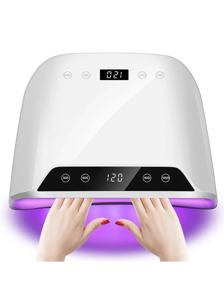 72-LED Nail Curing Lamp | Auto Sensor, 4 Timers, HD Display