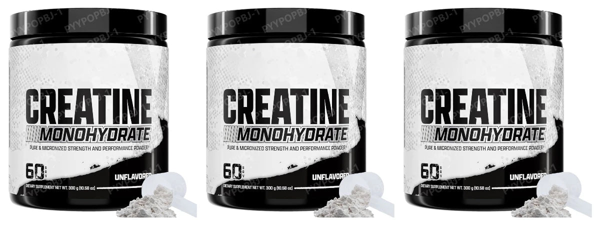 Pure Micronized Creatine Monohydrate Powder 300g | 5g Serving Creatine Supplement Peaceful Pleasures Health and Wellness 3 bottles