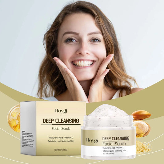 Hoygi Deep Cleansing Facial Scrub – Pore Refining Exfoliator Facial Exfoliating Scrub Peaceful Pleasures Health and Wellness