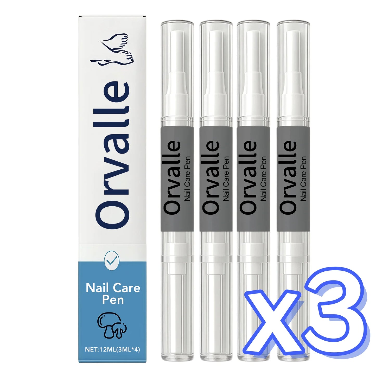 Nail Repair Pen Set Nails Growth Treatment Repair Serum Reduce Fungus Prevent Toenail Fingernail Breakage Damage Nail Hardener Peaceful Pleasures Health and Wellness 3 SET