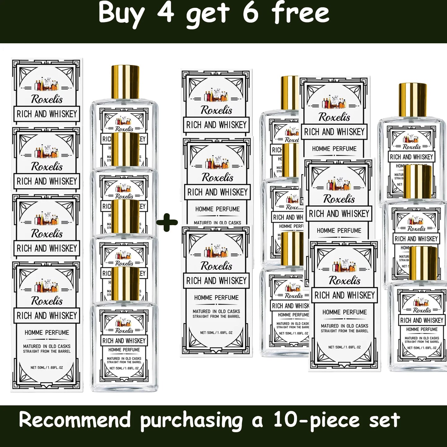 Roxelis 50ml Whisky Men's Cologne | Woody Vanilla EDC Perfume