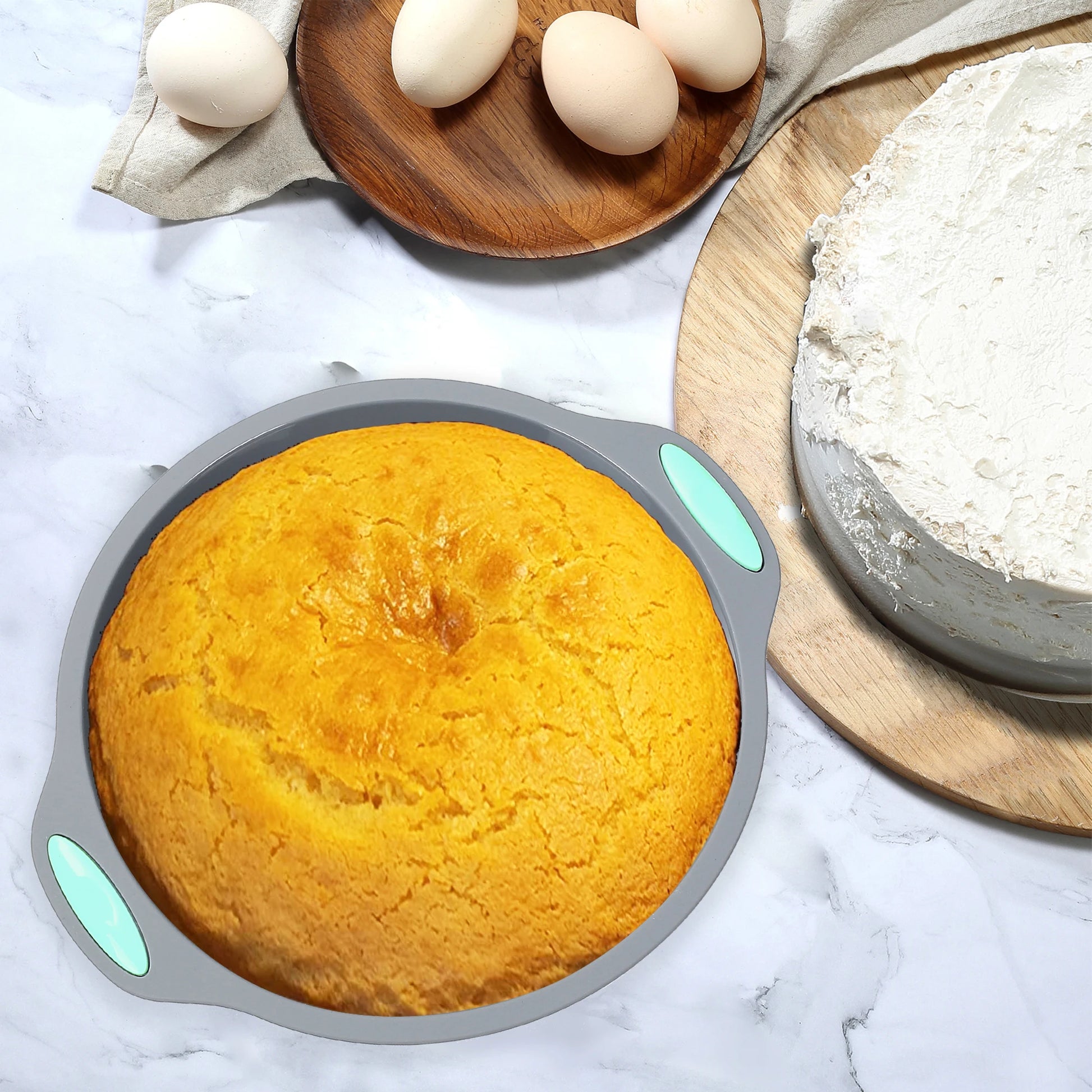 Silicone Muffin Pans for Baking with Metal Frame, Egg Bite Molds, Cupcake Pans 12 Regular Size, Muffin Tins Easy to Pop Nonstick Peaceful Pleasures Health and Wellness