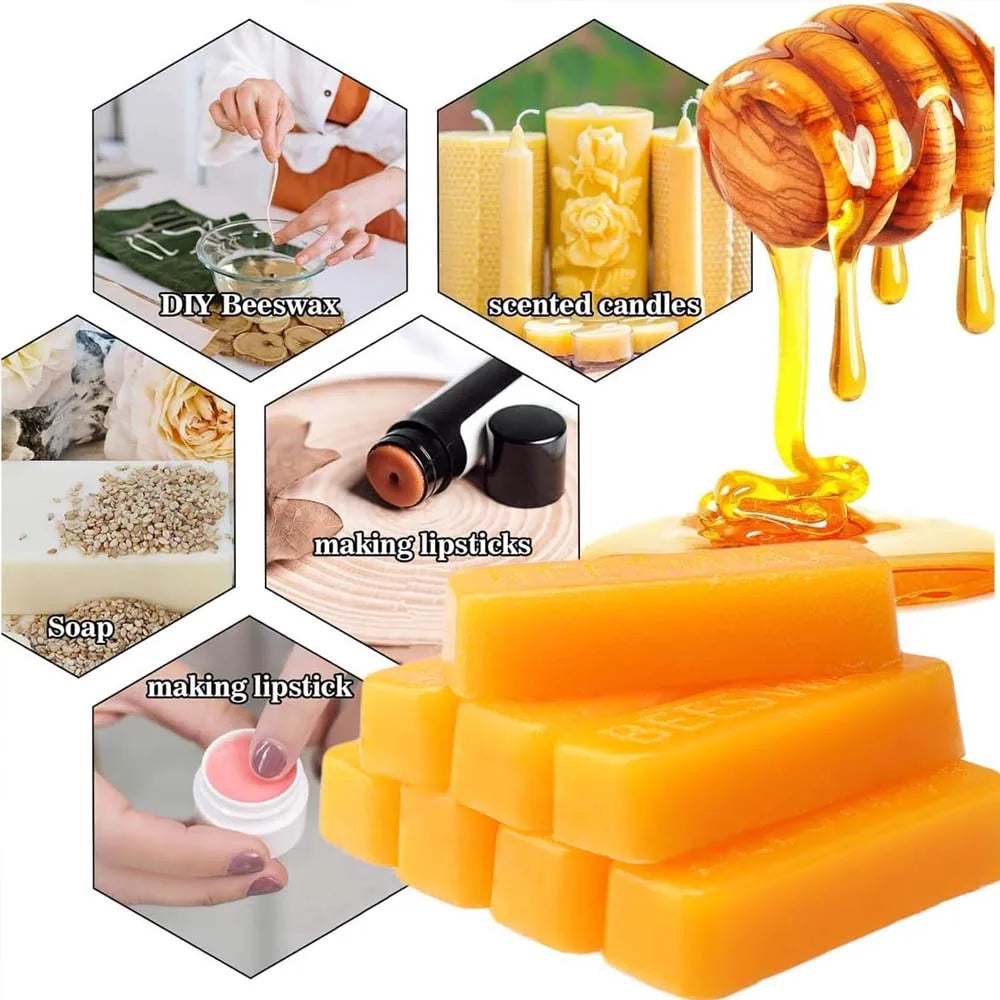 Natural Yellow Beeswax Bars – Candle Making, Polish & Crafts