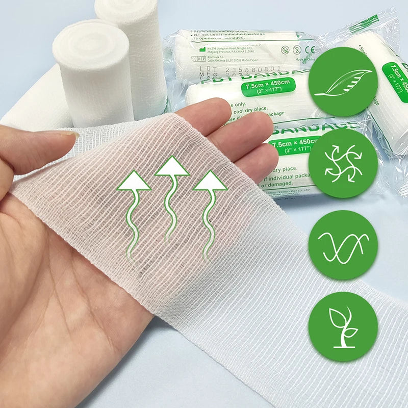 10pcs PBT Bandages/Elastic Elastic Bandages Cotton Core Accessories for First Aid Absorbent Pad for Wound Dressing Peaceful Pleasures Health and Wellness