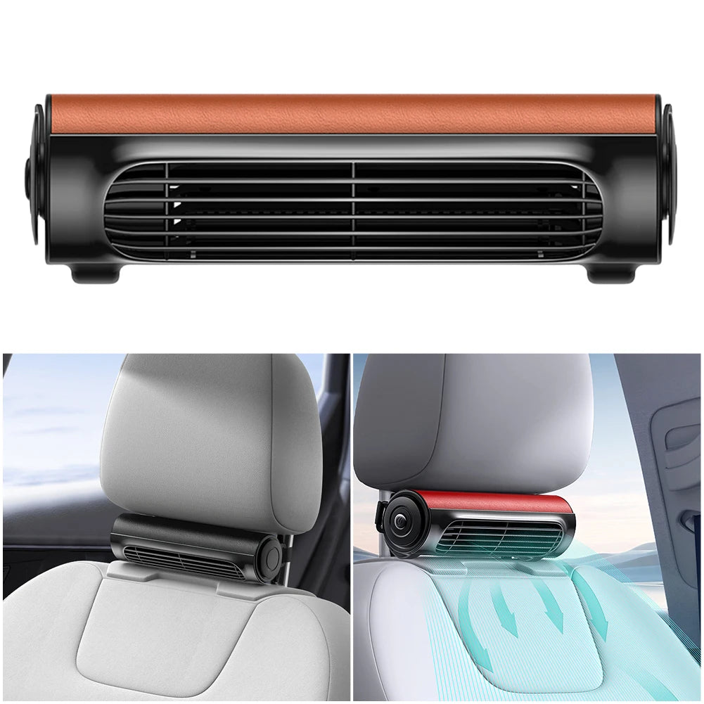 USB Car Headrest Fan | 3-Speed Cooling Back Seat Fan Peaceful Pleasures Health and Wellness