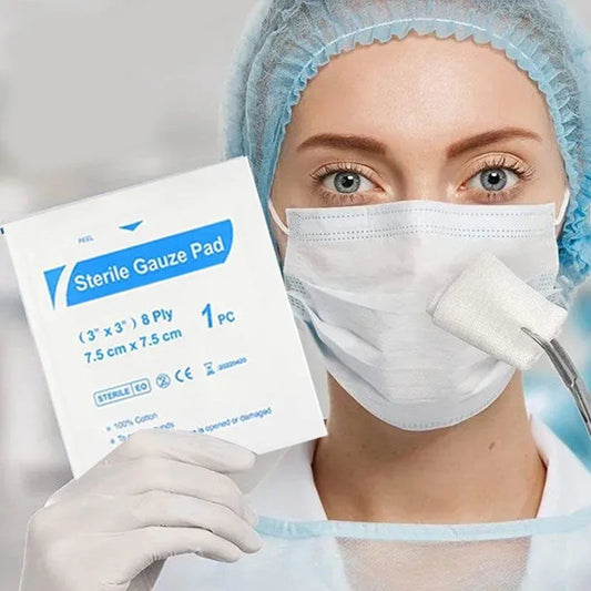 10Pcs/20Pcs/30Pcs Disposable Independently Packaged Medical Absorbent Gauze Sheets Absorbent Cotton Dressings Wound Treatment Peaceful Pleasures Health and Wellness
