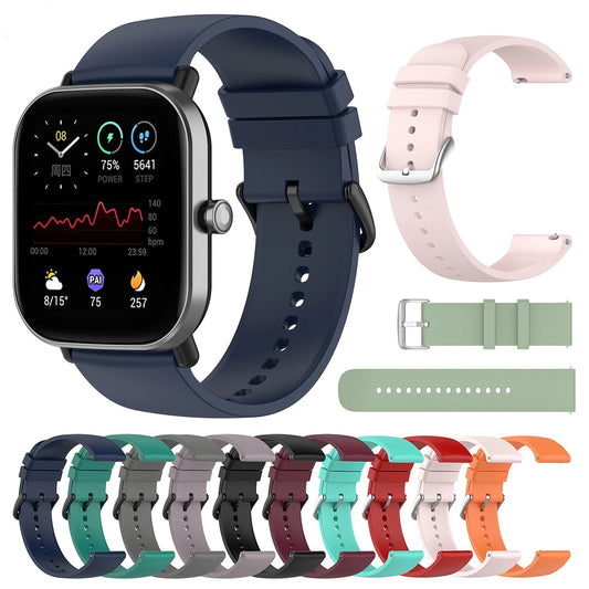 20mm 22mm Silicone Watch Band – Amazfit, Garmin & Samsung