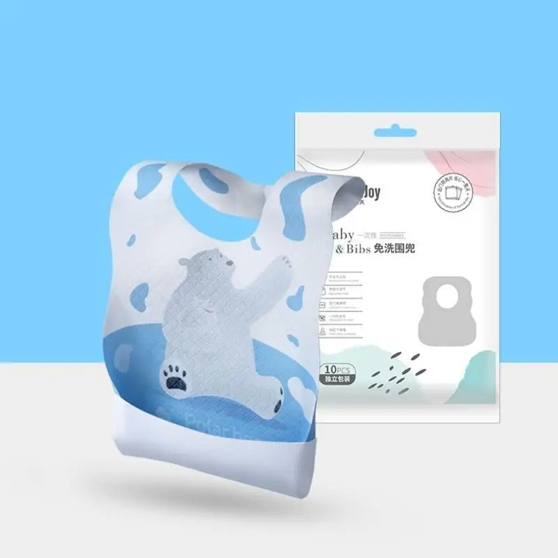 Disposable Baby Bibs 10-Pack | Soft Cotton Burp Cloths