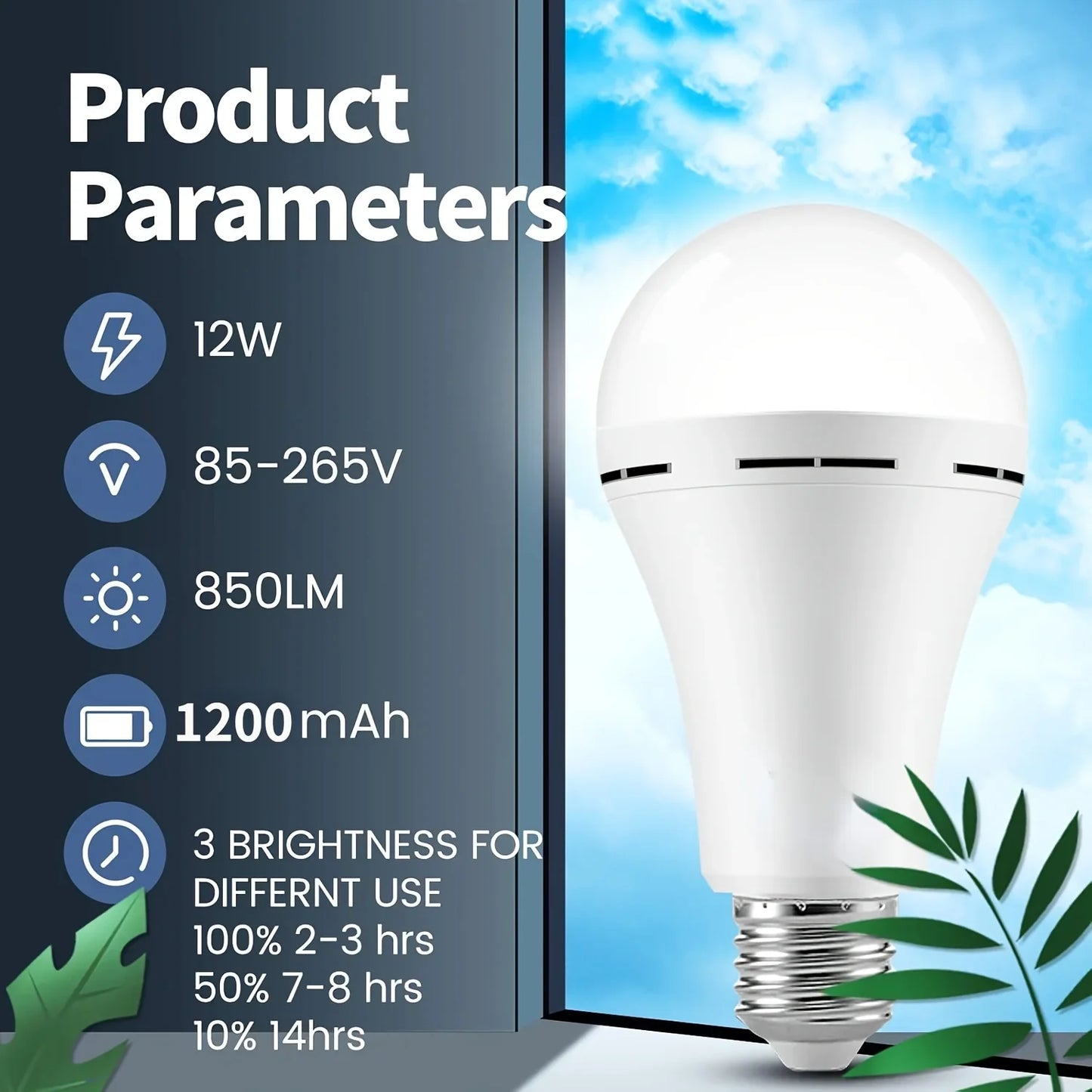 E27 Rechargeable LED Emergency Bulb 9W/15W | Portable Camp Light