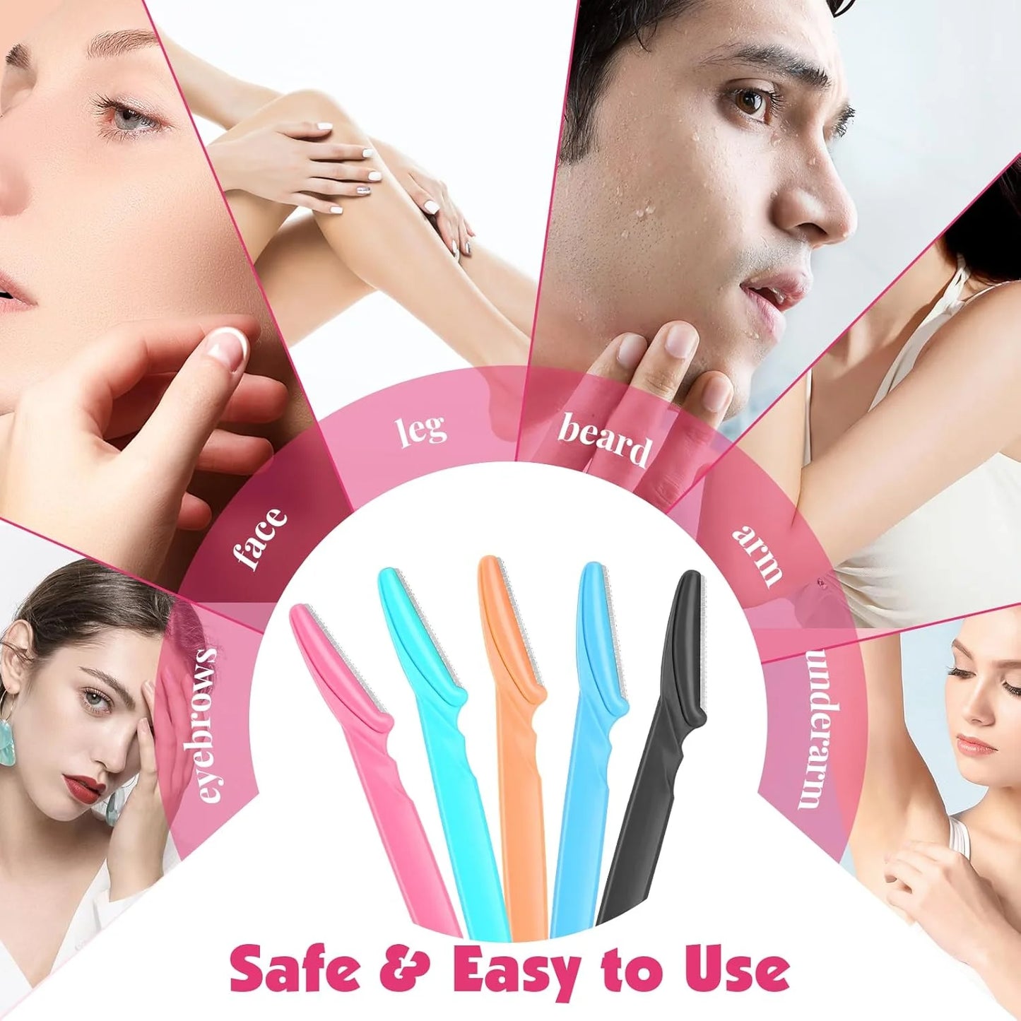 Precision Eyebrow Facial Razor Set | 5–12 Piece Unisex Kit