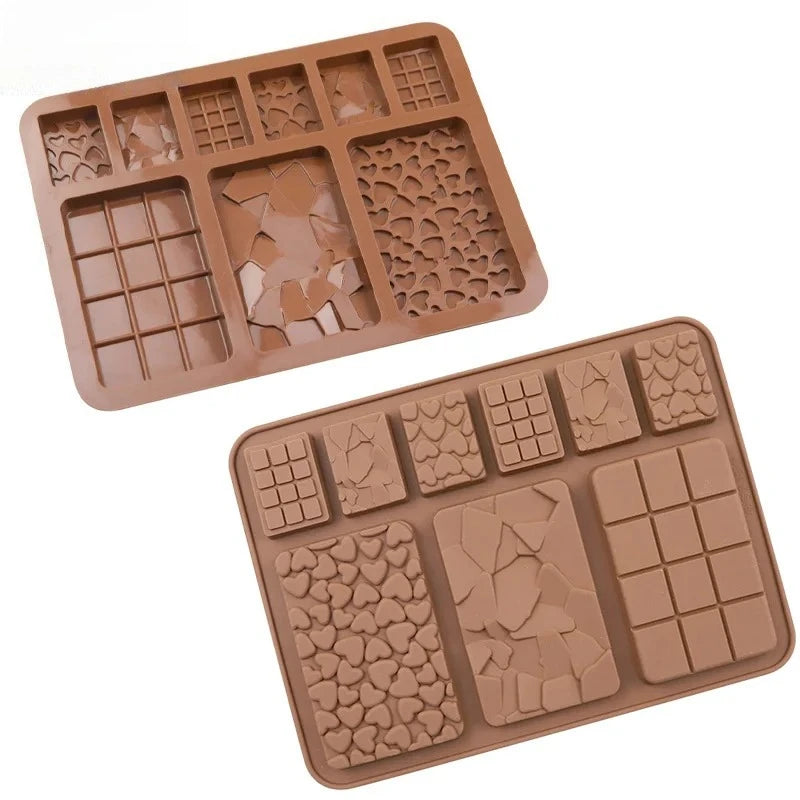 1pc Food Grade Break-Apart Chocolate Molds Non-Stick Silicone Protein and Energy Bar Molds Baking Utensils Peaceful Pleasures Health and Wellness