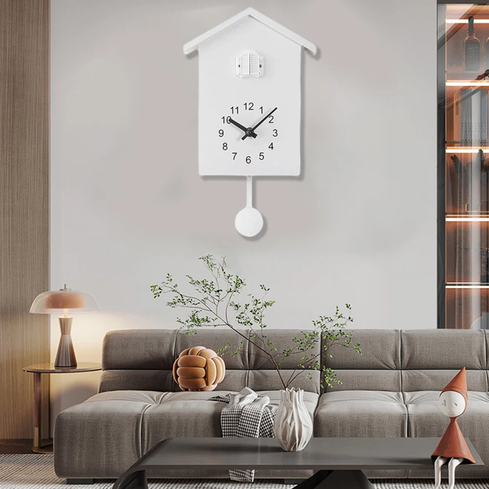 Cuckoo Clock Voices Call Bird House Wall Art Home Living Room Office
