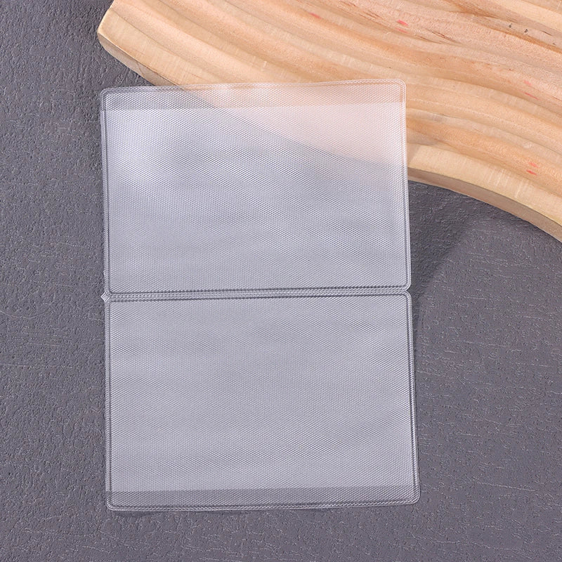 50-Pack Transparent PVC Waterproof Card Holders for ID & Credit