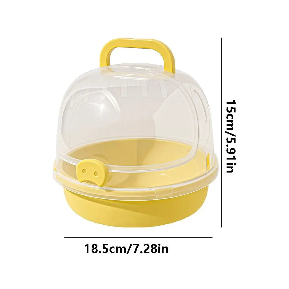 Portable Hamster Carrier Cage – Transparent Travel Box for Pets