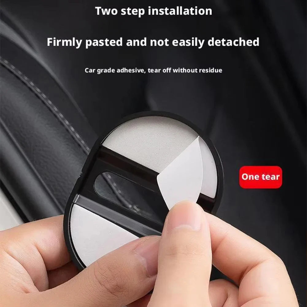 4Pcs Carbon Fiber Door Lock Covers | Peel & Stick Car Protectors
