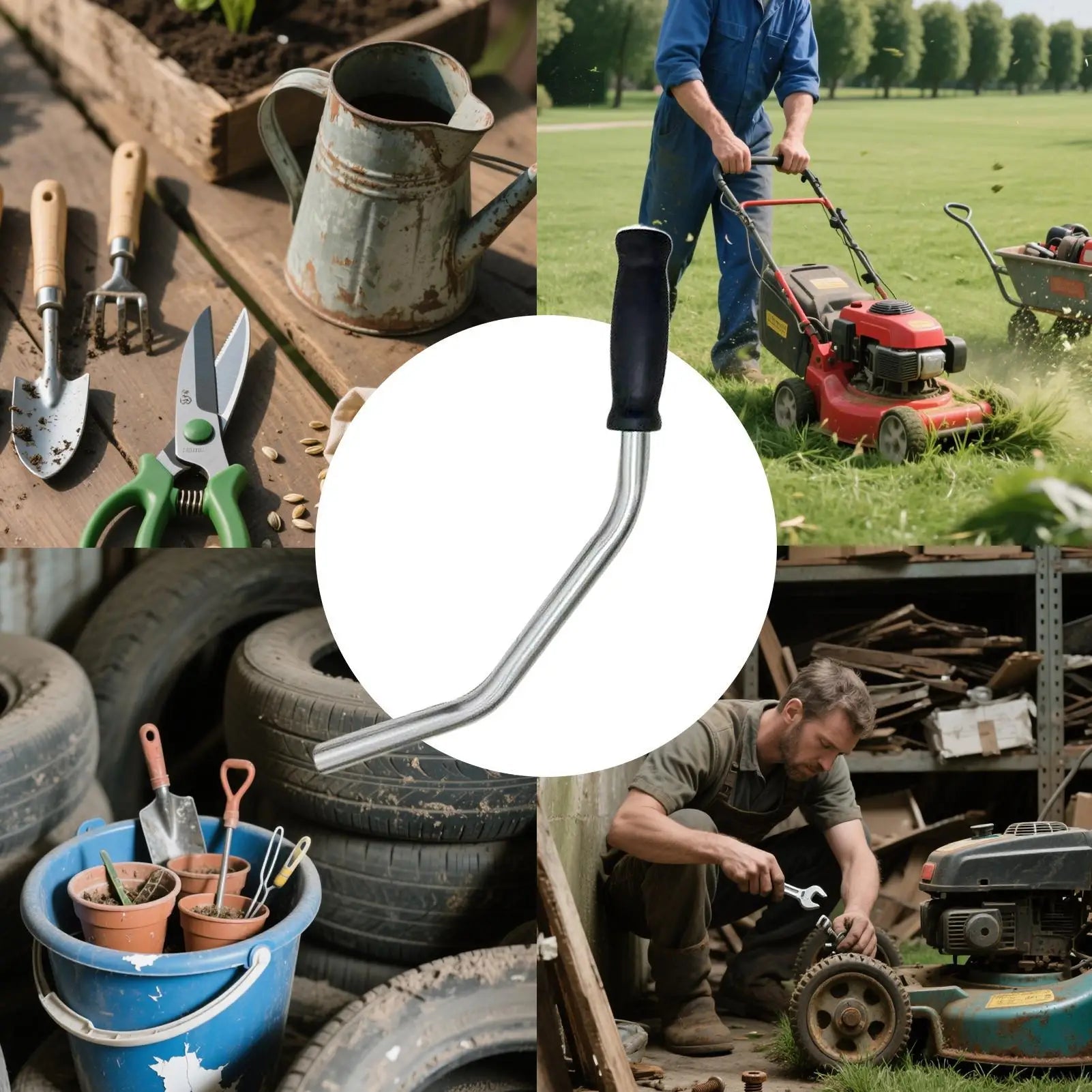 Lawn Mower Handle Lawn Trimmer Handle Trimmer Handle Ergonomic Motor Recoil Replacement Garden Power Tools Accessories Peaceful Pleasures Health and Wellness