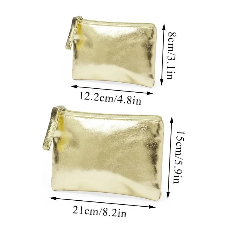Patent Leather Zipper Coin Purse | Mini Wallet – Cards & Keys