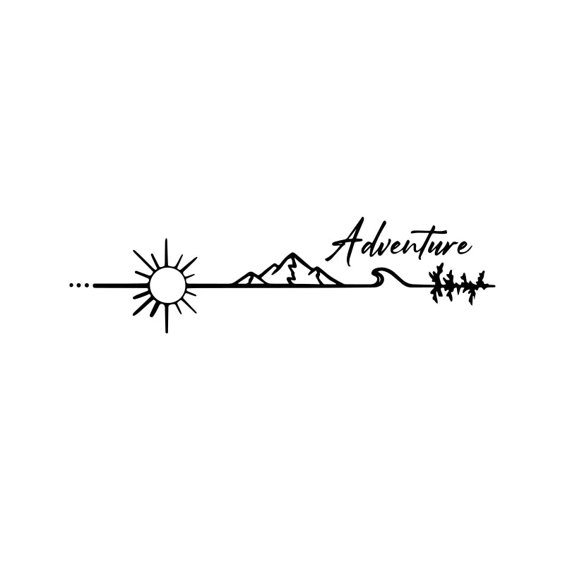 Adventure Mountain Vinyl Car Sticker | Waterproof Camping Decal