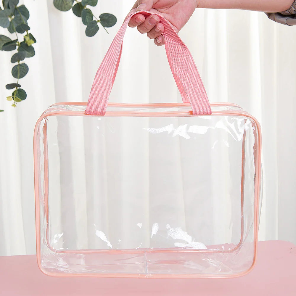 Transparent PVC Makeup Bag – Waterproof Travel Organizer