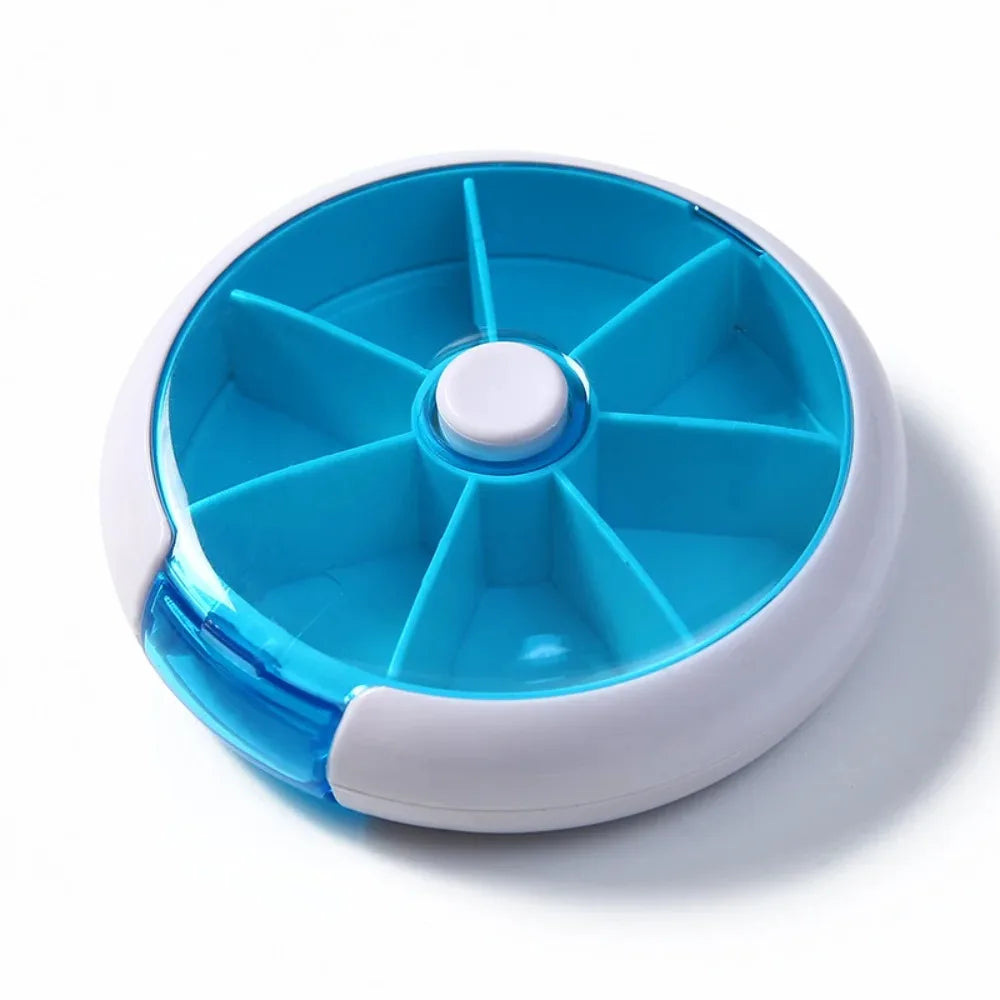 Mini New Small Portable Travel Vitamin Pill Box Cases Container Organizer Storage Tablet 7 Days 7 Grids Medicine Fish Oils Peaceful Pleasures Health and Wellness Ivory