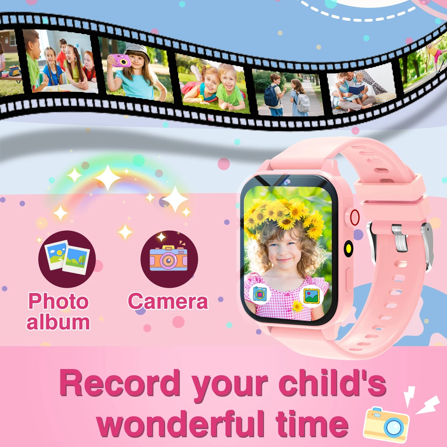 Kids Smart Watch 1.83" Screen, Camera, 18 Games | LOMAXFR