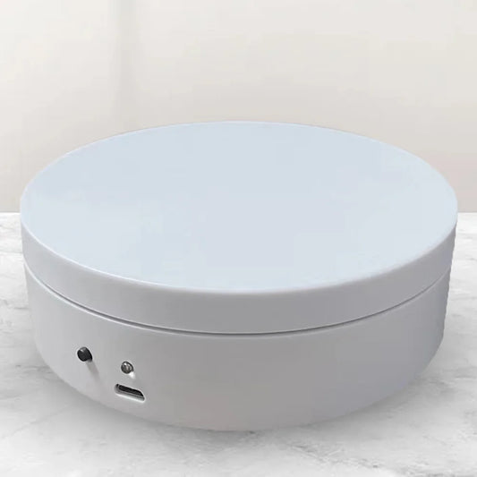 360° Motorized Rotating Display Stand – USB & Battery Turntable Rotating Display Stand Peaceful Pleasures Health and Wellness