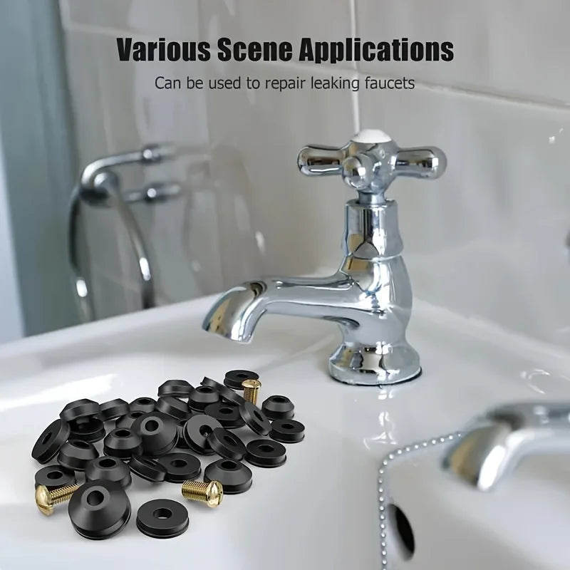 Flat Beveled Faucet Washer Brass Screw Combination Various