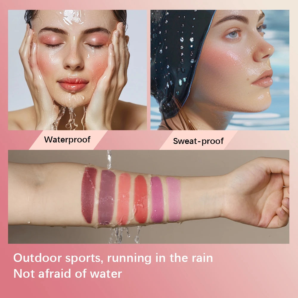 3-in-1Blush Stick Lasting Brightens Facial Cheek Stick Moisturizing Flash Lip Gloss Makeup Lip Gloss Face Rouge Peaceful Pleasures Health and Wellness