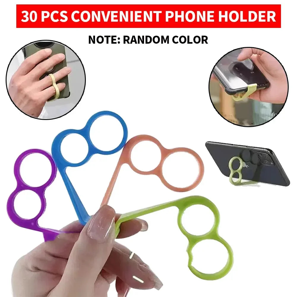 10/5 PCS - Creative Phone Stand Convenient Multi functional Simple Finger Phone Stand Desktop Phone Stand Peaceful Pleasures Health and Wellness random color 30 PCS